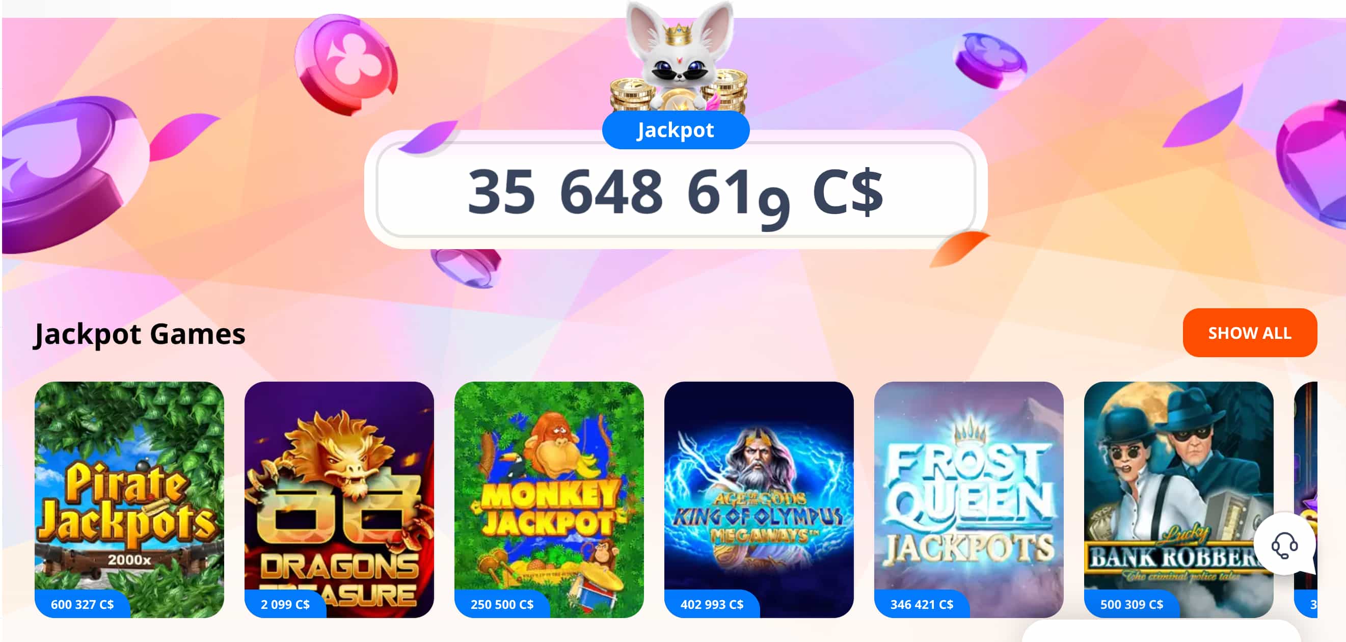 Monro Casino deposit methods and minimum amounts available to Canadian players